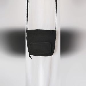 Carlo D'Santi Woven Purse, OS, Black